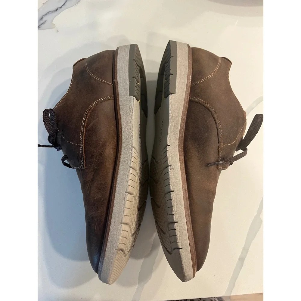 Florsheim Norwalk Plain‎ Toe Oxford Comfortech Brown Leather Derby Shoes 7.5M